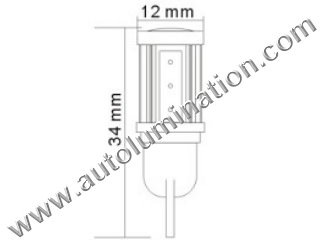 194 168 161 W5W 2825 2886X 3 Watt Cree Led Side Marker License Plate Bulb