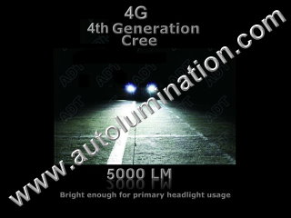 9005 P20d HB3A 6000K Super White LED 60 Watt 4th Generation 4g Cree High Powered Headlight Bulb