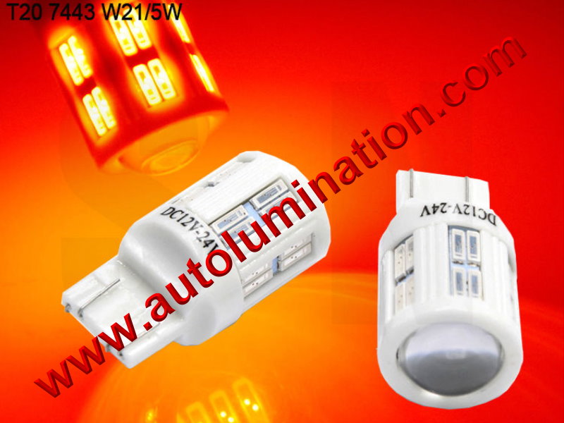 7443 7444 W21 5W 7440 W21W WY21W 7441 Ceramic Canbus Error Free Led Bulb