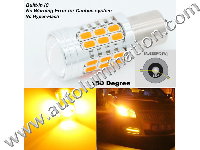 No Hyper Flash 7507 PY21W Bau15s Tail Light Turn Signal Bulb