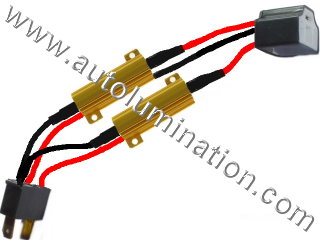H4 9003 P43t Ceramic Male to Female  Headlight Socket Pigtail Connector Canbus Warning Cancellor Cancellation Harness