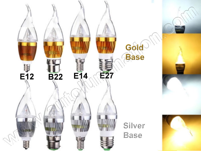 E12 E14 B22 E27 Candelabra Bulb 3 6 9 Watt Cree Led 