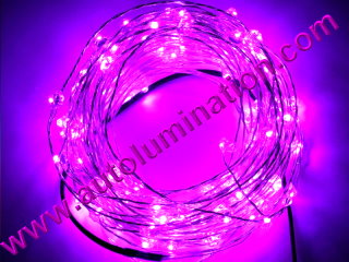 copper wire Led fairy lights  10 Meter 100 Pink