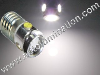 1449 E10 Screw Base Bulb 52, 258, 428, 432, 1446, 1447 3 Watt Cree Led Side Marker License Plate Bulb