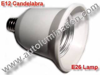 Converter Converts E12 Candelabra to E27 E26 Edison Base