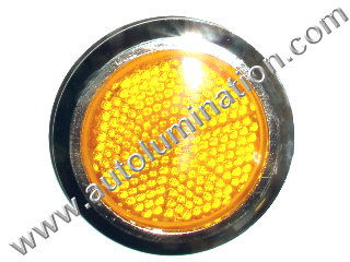 Amber Stick On Safety Reflector