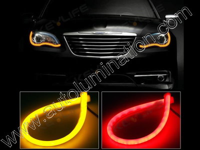 LED Strip Switchback Red Amber Turn Signal Daylight