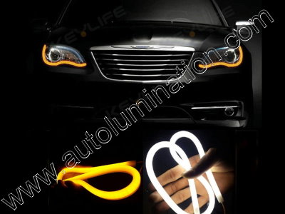 LED Strip Switchback White Amber Turn Signal Daylight